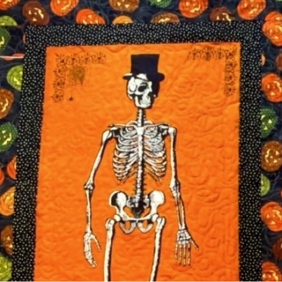 Quilt Halloween Skeleton Day of the Dead - Picture 2 of 6